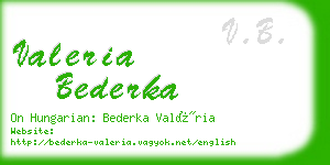 valeria bederka business card